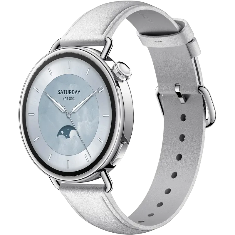 Xiaomi Watch S4 41mm Leather Strap, White