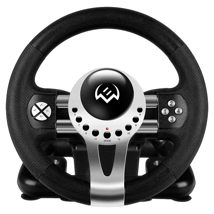 Wheel SVEN GC-W700, 10", 180 degree, Pedals, Tiptronic, 2-axis, 12 buttons, Vibration feedback, USB