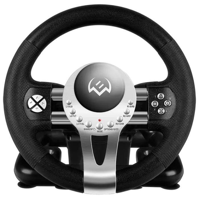 Wheel SVEN GC-W800, 10", 180 degree, Pedals, Tiptronic, 2-axis, 12 buttons, Vibration feedback, USB
