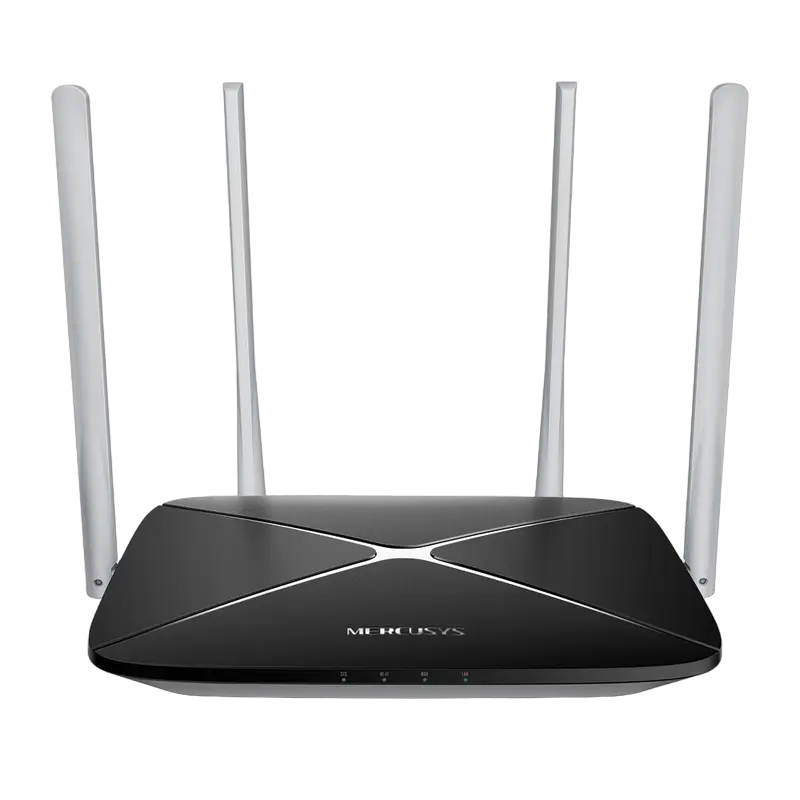 Wi-Fi AC Dual Band MERCUSYS Router, "AC12 RF", 1200Mbps, MIMO, 4x5dBi Antenna, 3xLAN Port (Поврежден