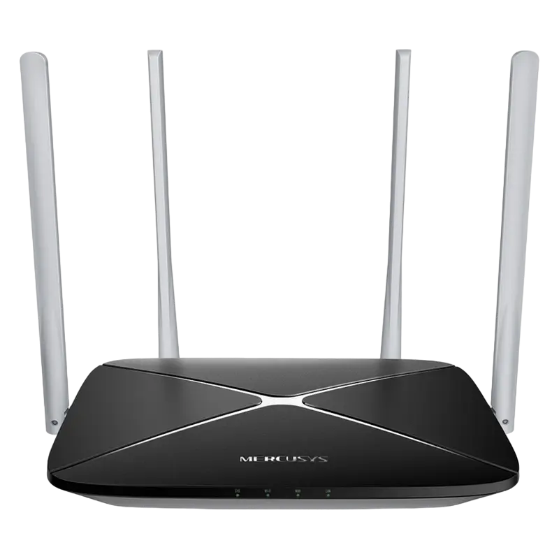 Wi-Fi AC Dual Band MERCUSYS Router, "AC12", 1200Mbps, MIMO, 4x5dBi Antenna, 3xLAN Port