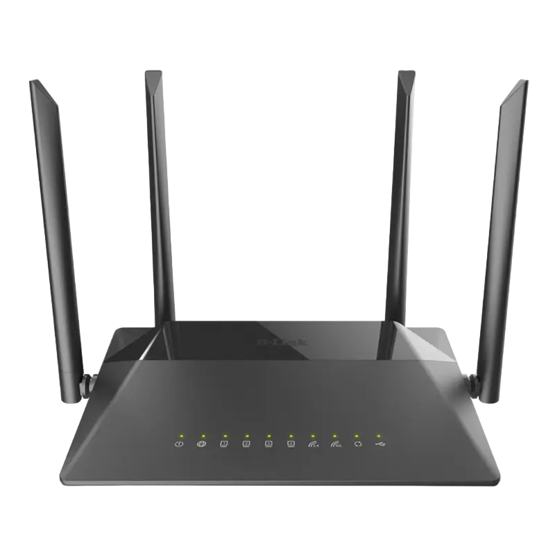 Wi-Fi AC Dual Band D-Link Router, "DIR-825/RU/R2A", 1167Mbps, Gbit Ports, MU-MIMO, USB2.0
