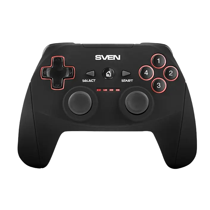 Wireless Gamepad SVEN GC-2040, 4 axes, D-Pad, 2 mini joysticks, 11 buttons, Vibration feedback, Soft