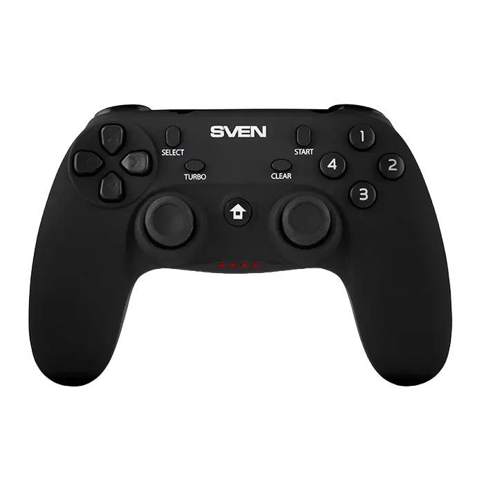 Wireless Gamepad SVEN GC-3050, 4 axes, D-Pad, 2 mini joysticks, 13 buttons, Vibration feedback, Soft