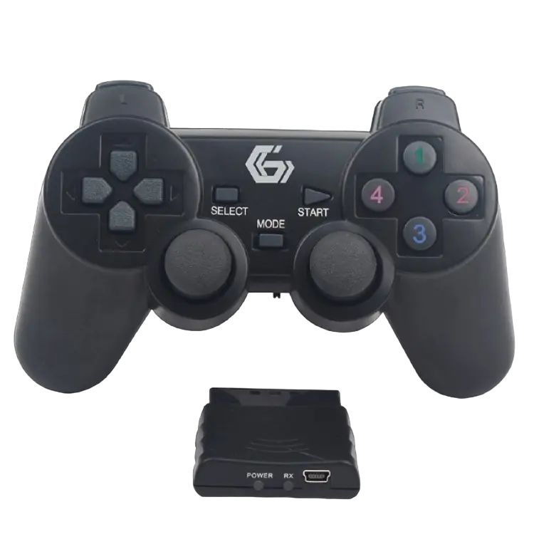 Gembird Wireless Gamepad GMB JPD-WDV-01, 4 axes D-Pad, 2 mini joysticks, 12 buttons, 2xAA, Dual vibration