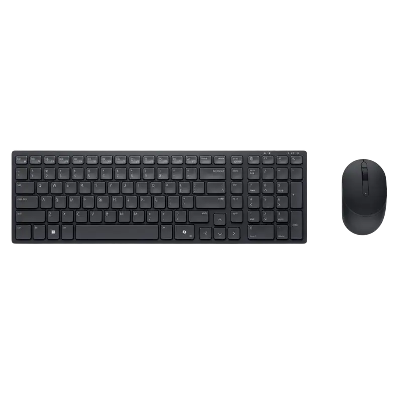 Wireless Keyboard & Mouse Dell Pro Compact Silent KM555, Russian, Black