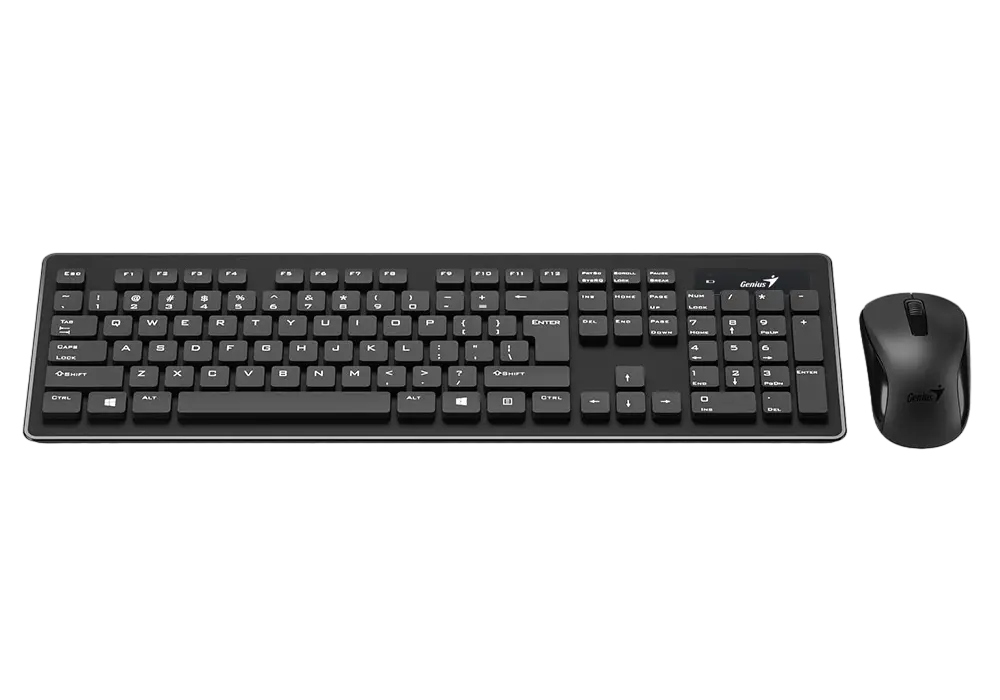Wireless Keyboard & Mouse Genius SlimStar 8005, Ultra thin and light, Quiet typin, Dust-proof, 1000d