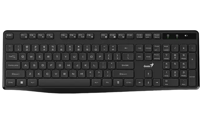 Wireless Keyboard Genius KB-7200, 12 Fn Keys, Chocolate keys, Battery indicator, 2xAAA, 2.4 Ghz, EN/