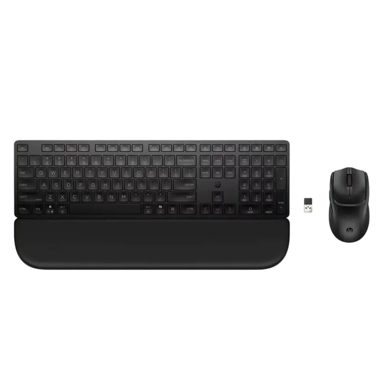 Wireless Keyboard & Mouse HP 580C, Multi-device; Palm rest, 4000dpi, 5 (4 prog) buttons, 2.4GHz/BT