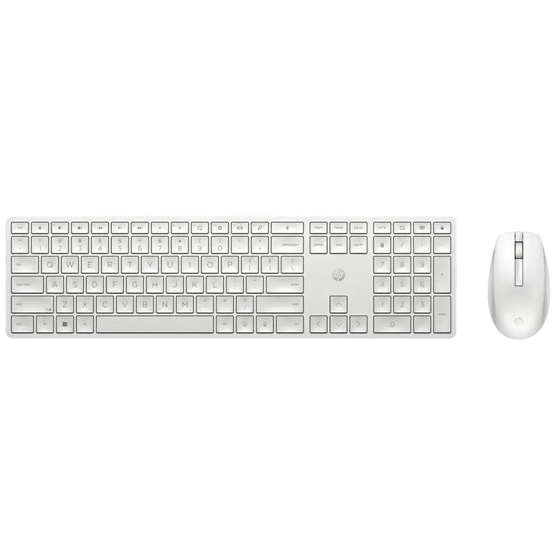 Wireless Keyboard & Mouse HP 650, Full size; 3-zone layout, Spill resistant; Quiet keys; 3 buttons