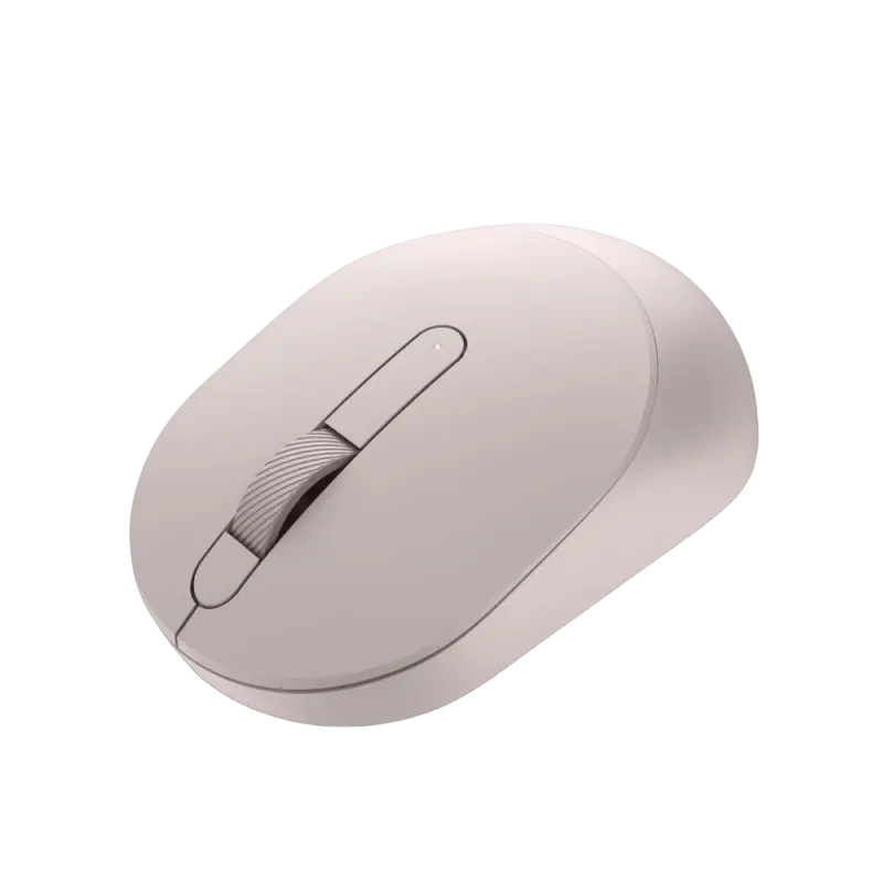 Wireless Mouse Dell MS3320W, Optical, 1000/1600/2400/4000 dpi, 3 buttons, 2.4 GHz/BT, 1xAA, Ash Pink