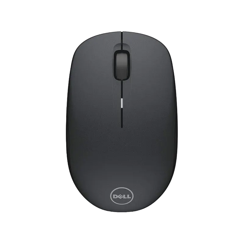 Wireless Mouse Dell WM126, Optical, 1000dpi, 3 buttons, Ambidextrous, 1xAA, Black, USB
