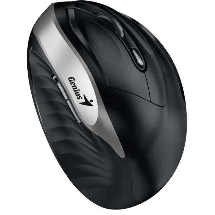 Wireless Mouse Genius Ergo 8250S Vertical, 800-1600 dpi, 6 buttons, Ergonomic, 97g, Silent, 1xAA, 2.