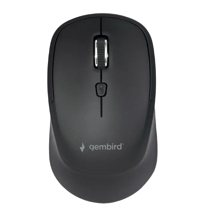 Wireless Mouse Gembird MUSW-4B-05, 800-1600 dpi, 4 buttons, Ambidextrous, 1xAA, Black