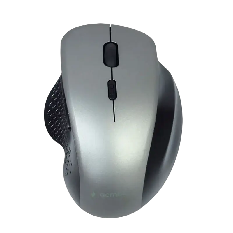Wireless Mouse Gembird MUSW-6B-02-BG, Optical, 800-1600 dpi, 6 buttons, Ergonomic, 1xAA, Black/Gary