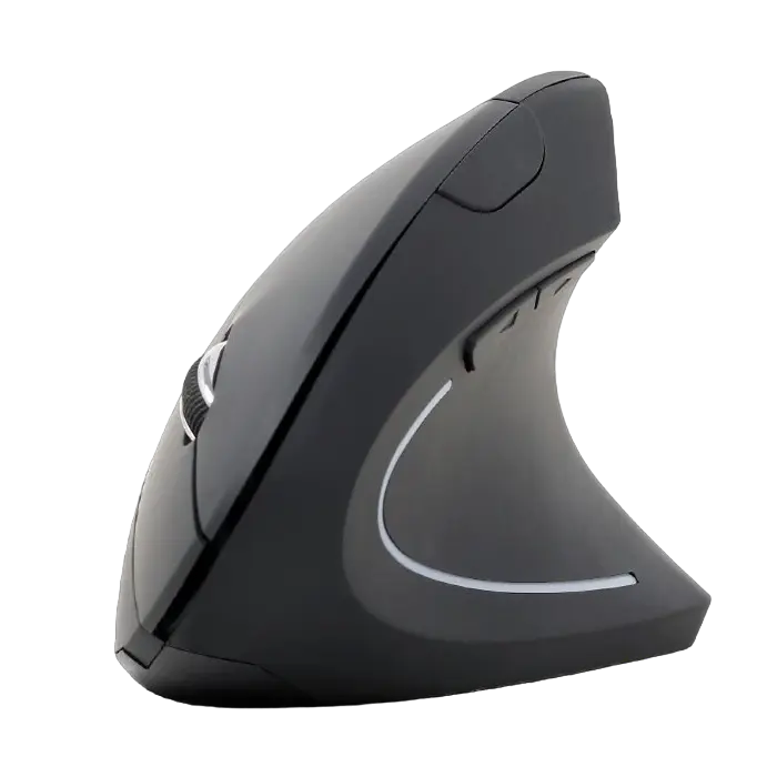 Wireless Mouse Gembird MUSW-ERGO-01, Optical, 800-1600 dpi, 6 buttons, Ergonomic, 1xAA, Black