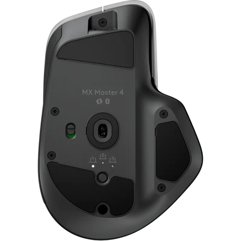 Mouse wireless Logitech MX Master 4 Graphite, vedere laterală