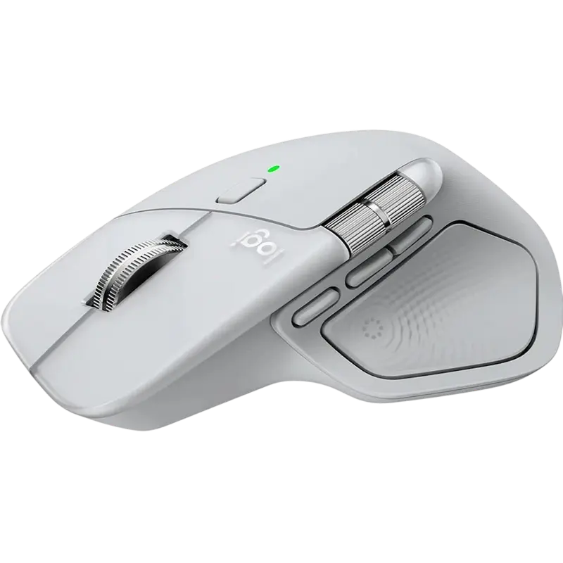 Mouse wireless Logitech MX Master 4 for Mac, 8000 dpi, ergonomic, reincarcabil, alb, detaliu interfață