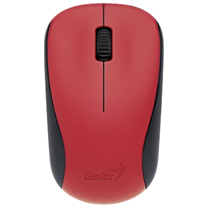 Wireless Mouse Genius NX-7000, 1200 dpi, 3 buttons, Ambidextrous, 56g, BlueEye, 1xAA, 2.4Ghz, Red