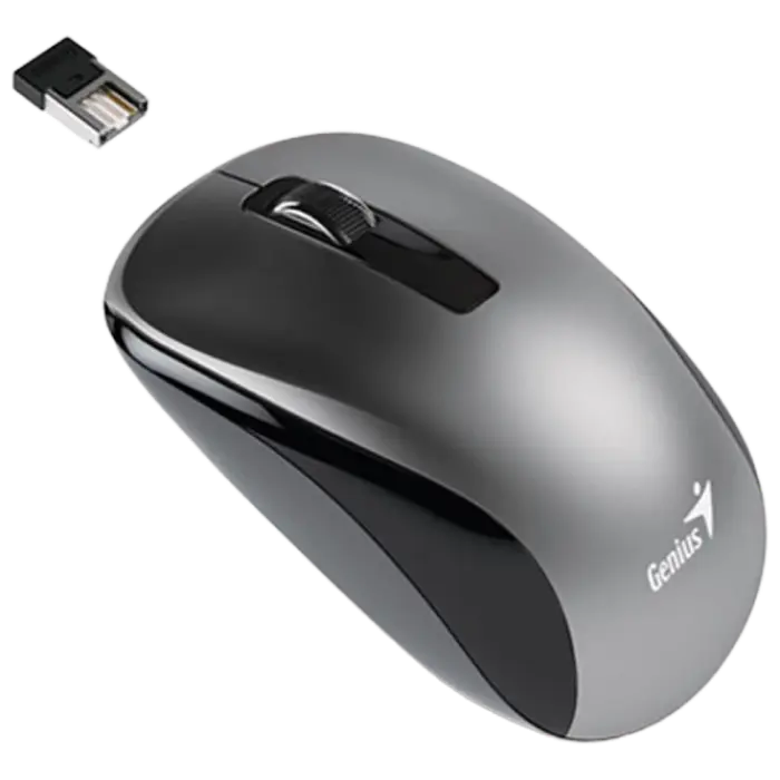 Wireless Mouse Genius NX-7010, 1200 dpi, 3 buttons, Ambidextrous, 57g, BlueEye, 1xAA, 2.4Ghz, Grey