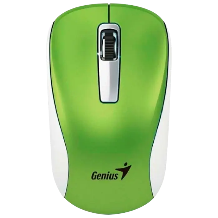 Wireless Mouse Genius NX-7010, 1200 dpi, 3 buttons, Ambidextrous, 57g, BlueEye, 1xAA, 2.4Ghz, Green