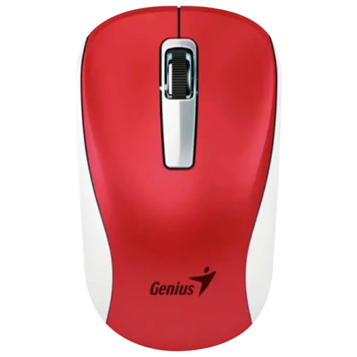 Wireless Mouse Genius NX-7010, 1200 dpi, 3 buttons, Ambidextrous, 57g, BlueEye, 1xAA, 2.4Ghz, Red
