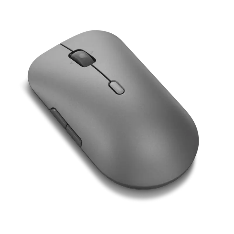 Mouse wireless Lenovo Pro Plus 6050, 4000 dpi, 6 butoane, gri, vedere posterioară
