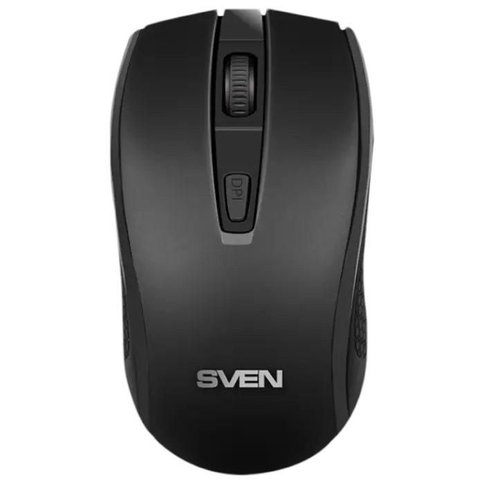 Wireless Mouse SVEN RX-220W, 800-1600 dpi, 4 buttons, 65g, Ambidextrous, 1xAA, 2.4Ghz, Black