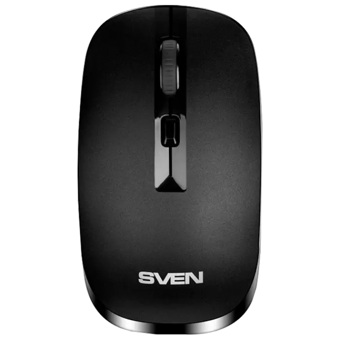 Wireless Mouse SVEN RX-260W, 800-1600 dpi, 4 buttons, Ambidextrous, 55g., 1xAA, 2.4Ghz, Black