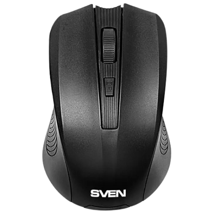 Wireless Mouse SVEN RX-300, 600-1400 dpi, 4 buttons, Ambidextrous, 80g., 2xAAA, 2.4Ghz, Black