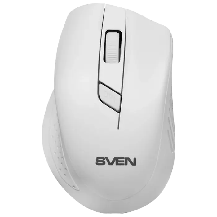 Wireless Mouse SVEN RX-325, 800-1600 dpi, 4 buttons, Ergonomic, 84g., 1xAA, 2.4Ghz, White