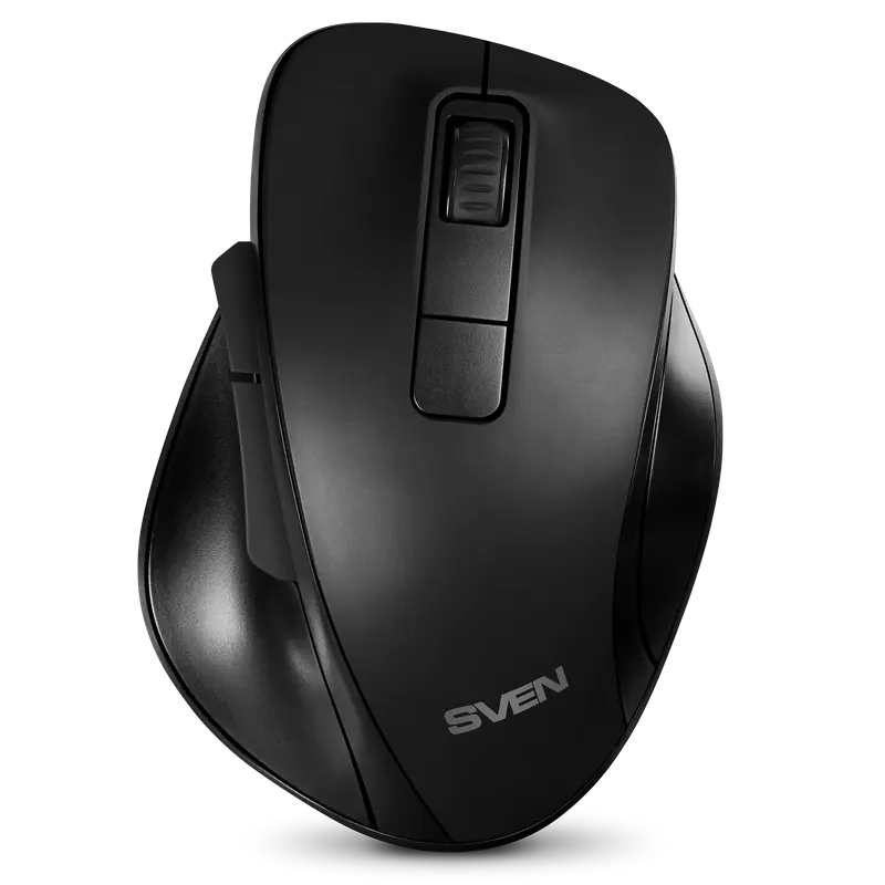 Wireless Mouse SVEN RX-525SW, 800-1600, 6 buttons, Ergonomic, 74g., 1xAA, 2.4Ghz, Black