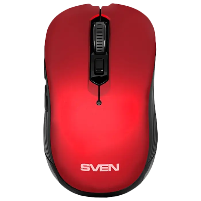 Wireless Mouse SVEN RX-560SW, 800-1600 dpi, 6 buttons, Ergonomic, Silent, Soft-touch, 60g., 1xAA, 2.