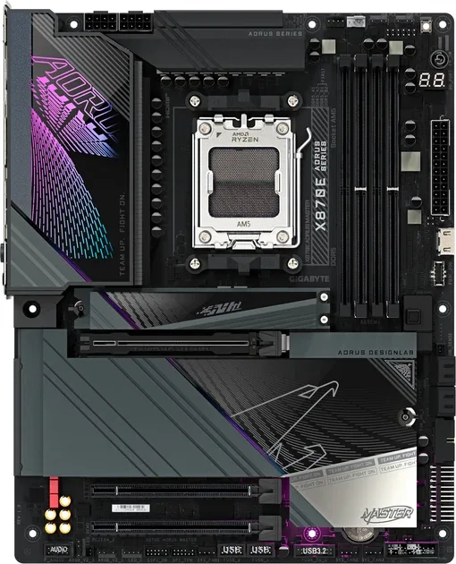 Gigabyte X870E AORUS MASTER (sAM5, AMD X870E, PCI-Ex16), 4×DDR5