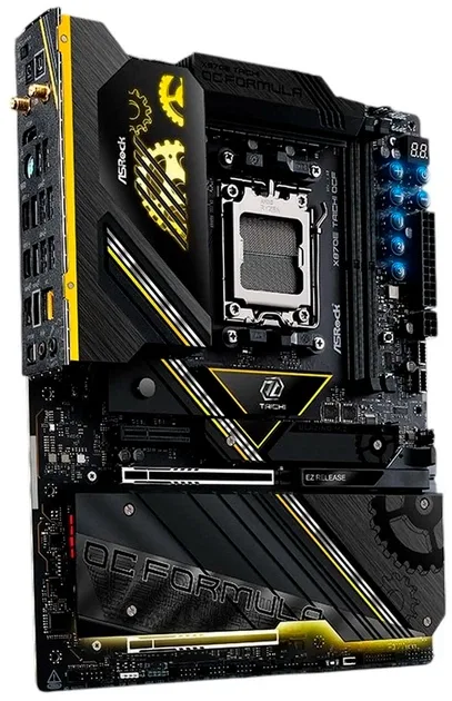ASRock X870E Taichi OCF (sAM5, AMD X870E, PCI-Ex16), 2×DDR5, vedere laterală