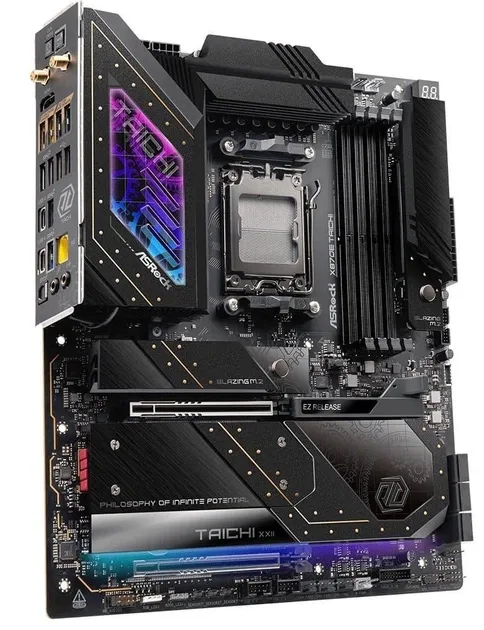 AsRock X870E TAICHI (X870E TAICHI) (Socket AM5, AMD X870E, vedere laterală