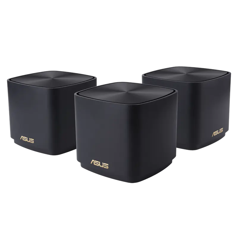 Whole-Home Mesh Dual Band Wi-Fi 6 System ASUS, "ZenWiFi XD4 Plus (3-pack), Black", 1775Mbps, OFDMA