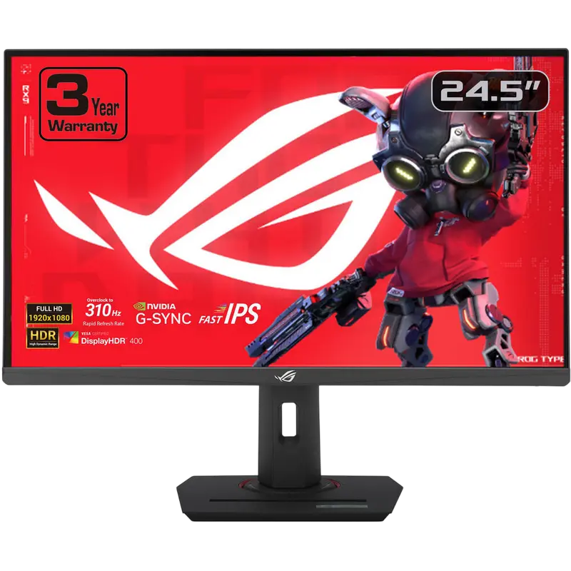24.5" ASUS ROG Strix XG259CMS,Black,IPS,1920x1080,310Hz,G-Sync+FreeSync,1msGTG,400cd,HDR10,HDMI+DP+T