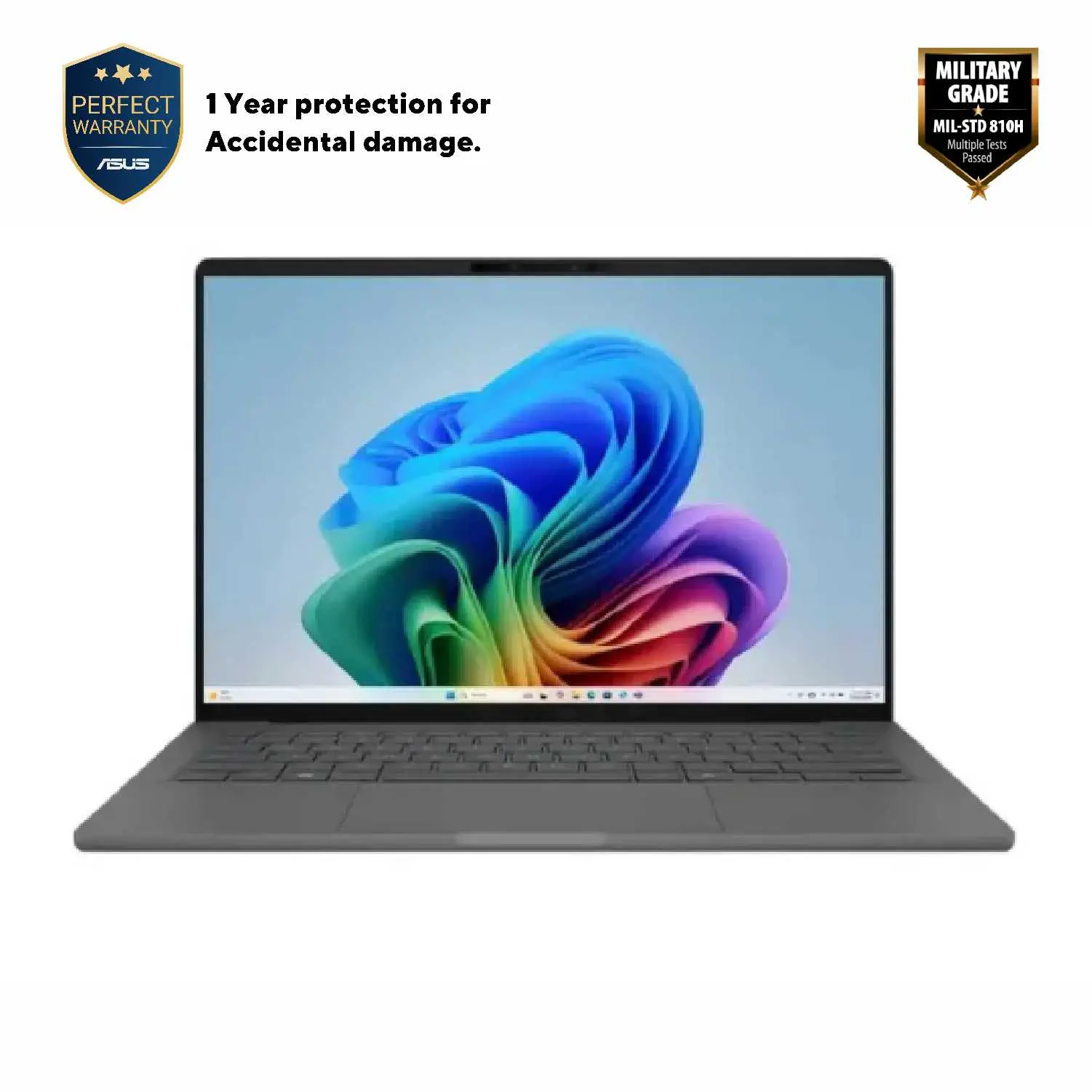 ASUS 14.0" Zenbook A14 OLED UX3407QA Gray (Snapdragon X X1-26-100 16Gb 512Gb Win 11)